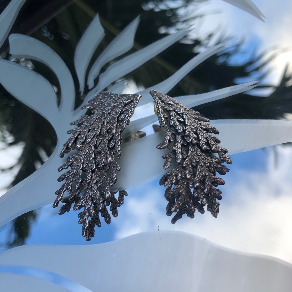 Vintage Silver Branch Earrings